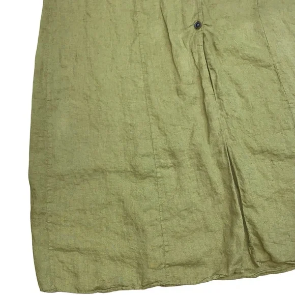 Zara Woman Buttoned Sleeveless Maxi Dress Large Lightweight V Neck Lagenlook - Picture 7 of 15